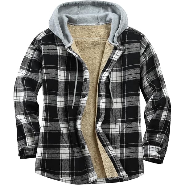 TrailCrest Men's Hoodie Fleece Jacket With Pockets Warm Sherpa